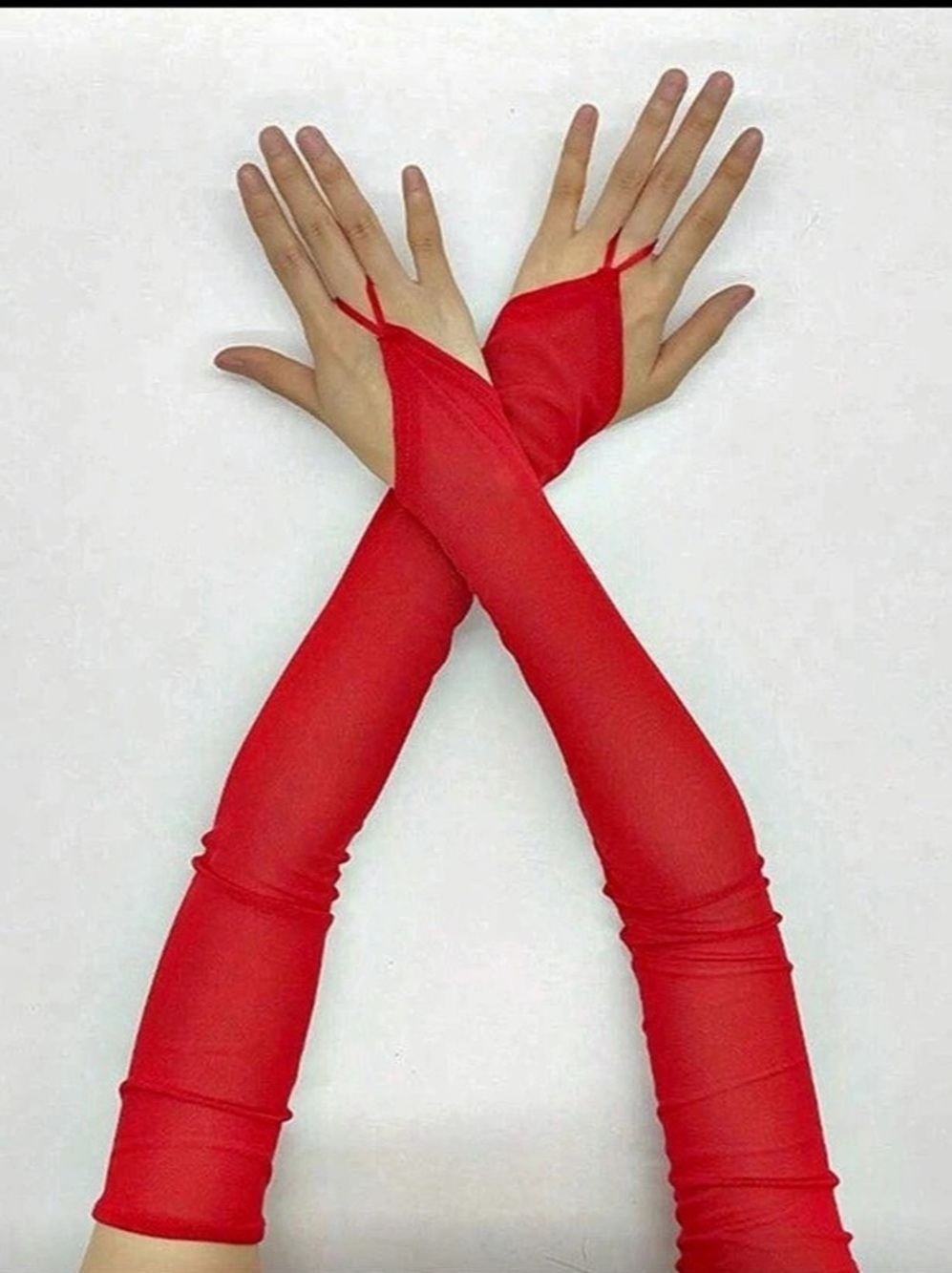 Red Fingerless Gloves